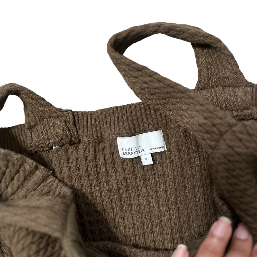 WeWoreWhat x Danielle Bernstein Brown Knit Bustier Tank Top - Picture 6 of 6